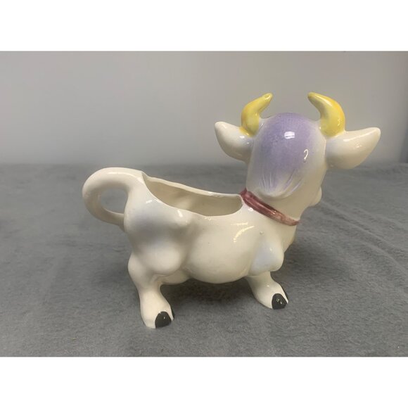 Vintage Ceramic Cow Creamer Figurine Made in Japan 1960s - Picture 4 of 9